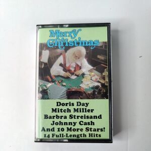Holiday Songs Merry Christmas Music Cassette Tape 1980s Vtg Johnny Cash Retro